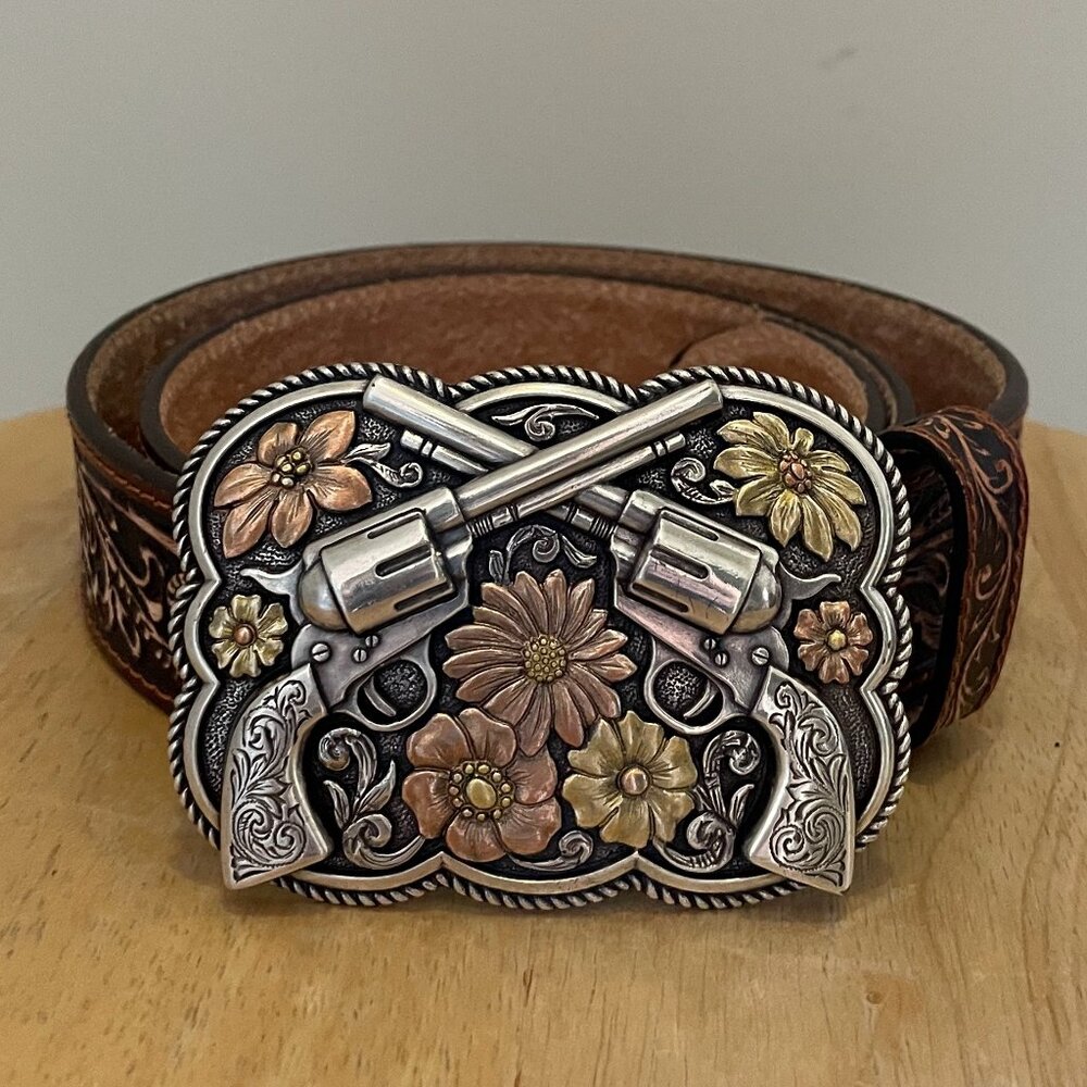 🤠 Tony Lama Bandit Queen Belt w/ Big Ol' Buckle 🐴